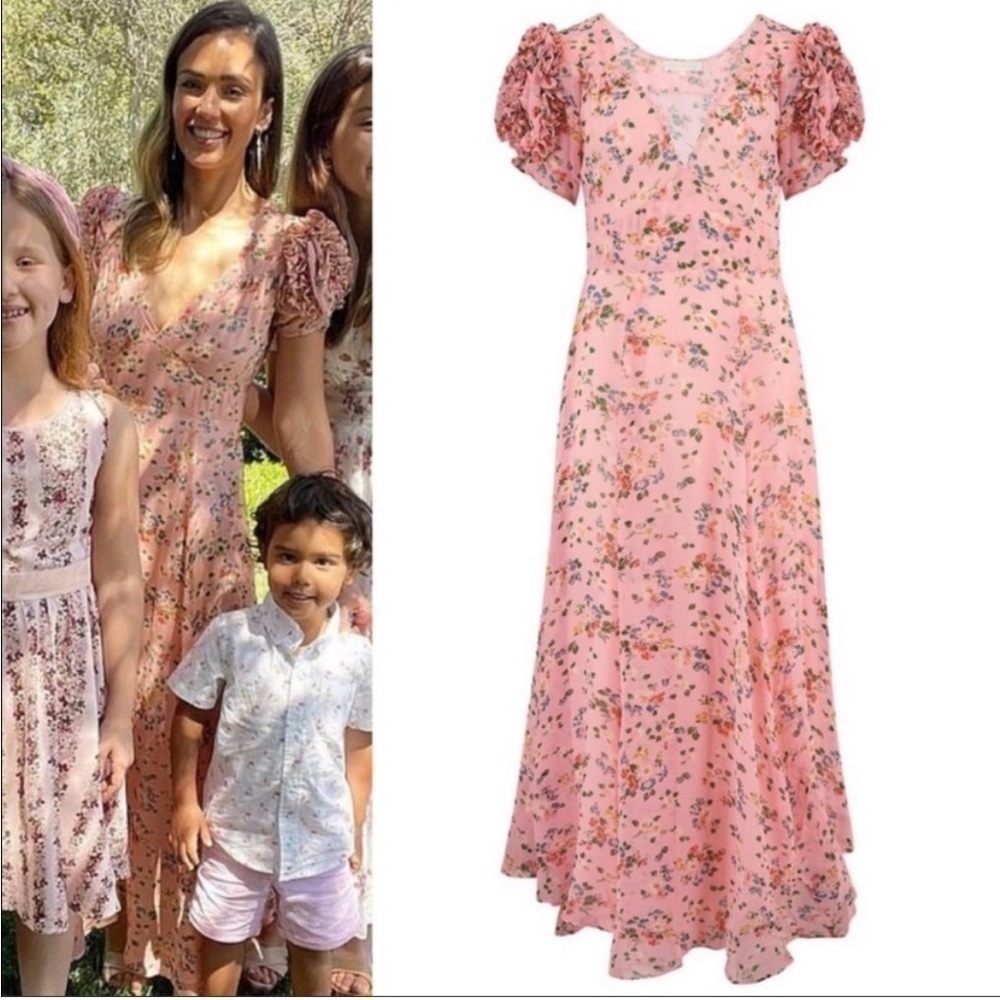Clemence Dress in Sunset Pink
LoveShackFancy size 2 silk dress in Sunset Pink - Picture 3 of 14